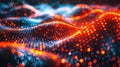 Abstract background multicolored waves, colored shiny background