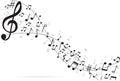 Abstract Background Music notes. Vector Royalty Free Stock Photo