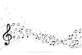 Abstract Background Music notes. Vector Royalty Free Stock Photo