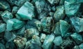 abstract background with the natural texture of raw amazonite semi-gemstones Royalty Free Stock Photo