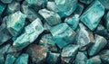 abstract background with the natural texture of raw amazonite semi-gemstones Royalty Free Stock Photo