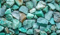 abstract background with the natural texture of raw amazonite semi-gemstones Royalty Free Stock Photo