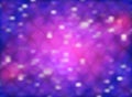 Abstract background with nebula and stars in shining purple and bokeh effect Royalty Free Stock Photo