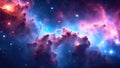 Abstract background with nebulas stars and galactics, science fiction cosmic wallpaper