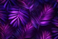 Abstract background with neon colored palm leaves. Generative AI
