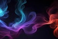 Abstract background with neon colored smoke in the form of waves. Element for design. Royalty Free Stock Photo