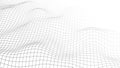 Abstract background neural network. Vector perspective grid on white background. 3D vector illustrations
