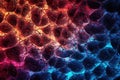 Abstract background with neural pattern design connecting lines and nodes in red Royalty Free Stock Photo