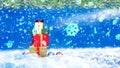 Background with nice snowflakes and xmas gift boxes 3D rendering Royalty Free Stock Photo