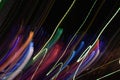 Abstract background of night light on street. Multicolored striped lines in motion made from lighting effect ,Light trails over