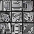 Abstract background. Noise structure with gray tiles Royalty Free Stock Photo