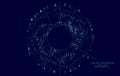 Abstract background from numbers. Quantum computing factoring algorithm concept. Baner computing, science and network. Vector