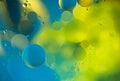 Abstract background, oil drops on water, bubbles, space fantasy, color gradient, color circles of oil on the water surface, rainbo Royalty Free Stock Photo