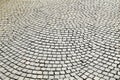 Abstract background of old cobblestone pavement close-up Royalty Free Stock Photo