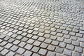 Abstract background of old cobblestone pavement road Royalty Free Stock Photo