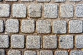 Abstract background of old cobblestone pavement road Royalty Free Stock Photo