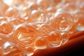 Abstract background of orange bubbles