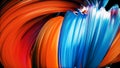 Abstract background. Orange, red and blue twisted lines. Dynamic poster design Royalty Free Stock Photo