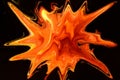 Abstract background with orange sparkling color on black background Royalty Free Stock Photo