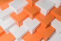 Abstract background with orange and white cubes Royalty Free Stock Photo