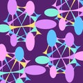 Abstract background with ovals connected by a web. Coloful vector illustration