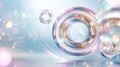 Abstract background with overlapping circles and bubbles, creating depth movement Royalty Free Stock Photo