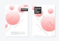 Abstract background with overlapping circles and lines and dots. Dynamic motion design. Modern simple structure Royalty Free Stock Photo