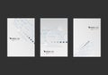Abstract background with overlapping circles and lines and dots. Dynamic motion design. Modern simple structure Royalty Free Stock Photo
