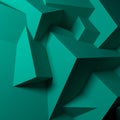 Abstract background with overlapping green cubes Royalty Free Stock Photo