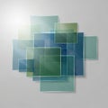 An Abstract Background of Overlapping, Semi-Transparent Blue Squares, vector design Generative AI Royalty Free Stock Photo