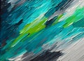 Abstract background painted with blue and green brushstrokes of paint. Royalty Free Stock Photo