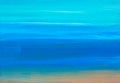 Abstract background painting. Blue, yellow, turquoise ombre backdrop. Contemporary art