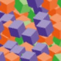 Abstract Background of painting style cubes and deformations Royalty Free Stock Photo