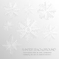 Abstract background with paper snowflakes Royalty Free Stock Photo