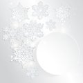 Abstract Background with Paper Snowflakes Royalty Free Stock Photo