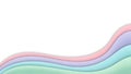 Pastel Paper Cut Waves Background abstract color texture design Royalty Free Stock Photo
