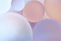 Abstract background with pastel colors with oil circles water surface.