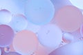 Abstract background with pastel colors with oil circles water surface.