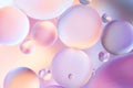 Abstract background with pastel colors with oil circles water surface. Royalty Free Stock Photo