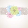 Abstract background with pastel flowers.