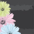 Abstract background with pastel flowers.