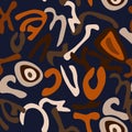 Abstract background pattern bright autumn female male universal orange brown blue beautiful interesting modern fashion