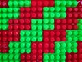 Pattern of colored building blocks top view. Royalty Free Stock Photo