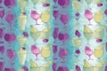 abstract background pattern. Hand drawn wine glasses and bottles patter Royalty Free Stock Photo