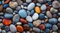 Abstract background with pebbles. Colorful wet beach rocks and stones background Royalty Free Stock Photo