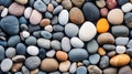 Abstract Background with Pebbles in Various Shapes on the Beach AI Generated Royalty Free Stock Photo
