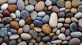 Abstract Background with Pebbles in Various Shapes on the Beach AI Generated Royalty Free Stock Photo