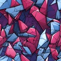 abstract background with pink and blue pieces of glass