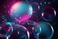 Abstract background of pink and blue soap bubbles Royalty Free Stock Photo