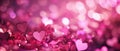 Abstract Background Pink Blur Hearts, Empty Space For Valentines Royalty Free Stock Photo
